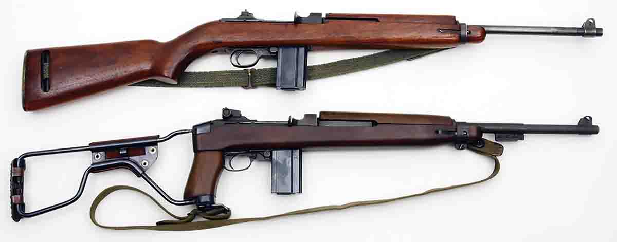 One of the easiest U.S. military rifles to fake is the M1A1 .30 Carbine made specifically for paratroopers with the folding stock. All were made by Inland Mfg. Corp. and barreled actions from regular M1 .30 Carbines will drop right in paratrooper stocks.
